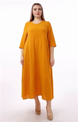 Платье текстильное Модель: т2761 Пол: женский Цвет: золотой Рисунок: без рисунка