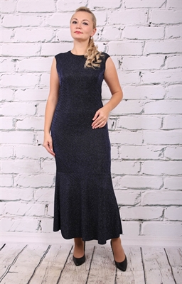 Платье текстильное Модель: п3286 Пол: женский Цвет: темно-синий Рисунок: без рисунка