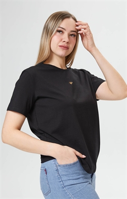 Блузка текстильная Модель: F7331-8 Пол: женский Цвет: черный Рисунок: без рисунка