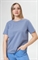 Блузка текстильная Модель: F7331-8 Пол: женский Цвет: джинсовый Рисунок: без рисунка - фото 83909